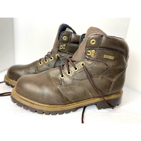 WorkForce Steel Toe, Oil Resistant, Slip Resistant Brown Work Boots Size 11❤️ - Picture 6 of 16